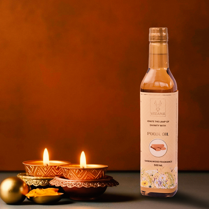 Veeana Sandalwood Premium Pooja Oil (500ml)